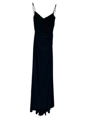 La Femme Long Jersey Maxi Dress Black Size 2 Formal Wedding Guest Classic